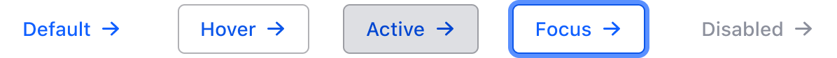 Example of tertiary button states